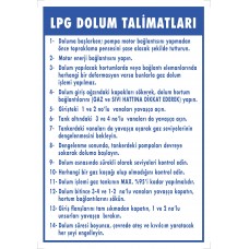  Lpg Dolum Talimatı / Uyarı - İkaz Levhası