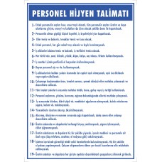  Personel Hijyen Talimatı / Uyarı - İkaz Levhası