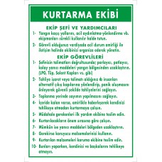  Kurtarma Ekibi / Uyarı - İkaz Levhası