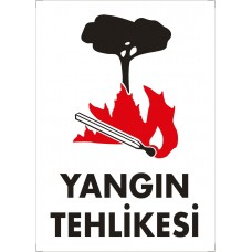 Yangın Tehlikesi Uyarı - İkaz Levhası