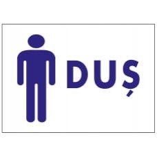 DUŞ (Erkek) - İkaz Levhası 
