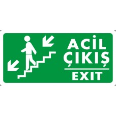 Acil Çıkış (Sol Aşağı ) - İkaz Levhası