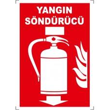 Yangın Söndürücü  Uyarı - İkaz Levhası