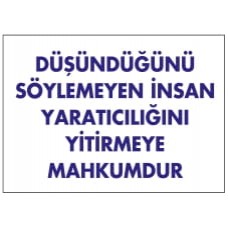 Düşündüğünü Söylemeyen İnsan Yaratıcılığını Yitirmeye Mahkumdur